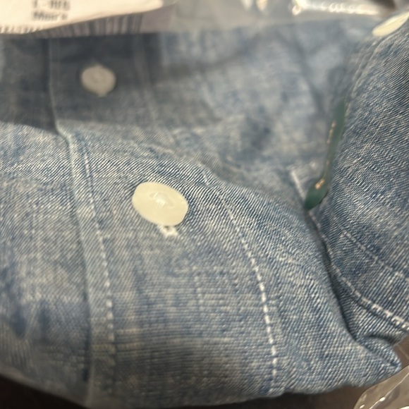 LLBean Men's Comfort Stretch® Chambray Shirt, Traditional Untucked Fit - Picture 6 of 7